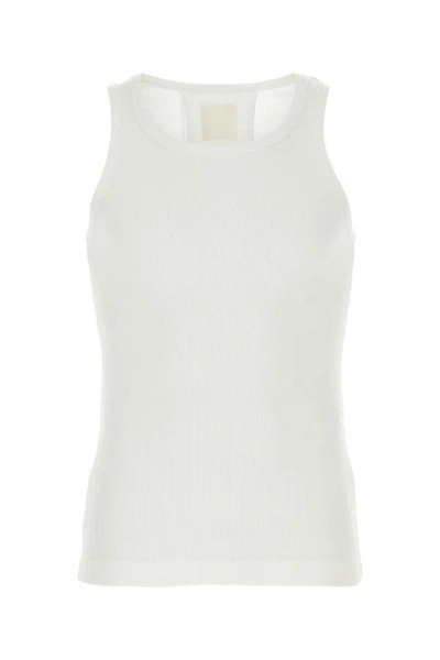 Givenchy Man White Stretch Cotton Tank Top