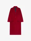 Givenchy Coat In Alpaca Wool In Red