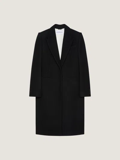 Givenchy Manteau Tailleur En Laine In Black