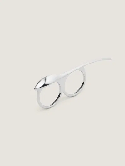 Givenchy Maple Seed Double Fingers Ring In Metal