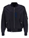 Givenchy Bomber Jacket With Epaulettes And Pockets In Blue
