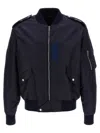 Givenchy Bomber Jacket With Epaulettes And Pockets In Blue