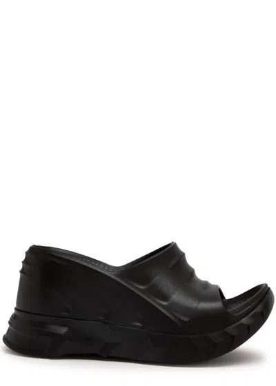 GIVENCHY GIVENCHY MARSHMALLOW 100 RUBBER WEDGE SLIDERS