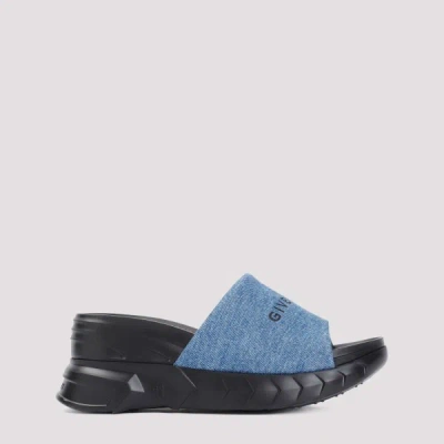 Givenchy Marshmallow Low Wedge Sandals 75 Mm 36 In Blue