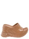 Givenchy Marshmallow Rubber Wedge Slide Sandals In Beige