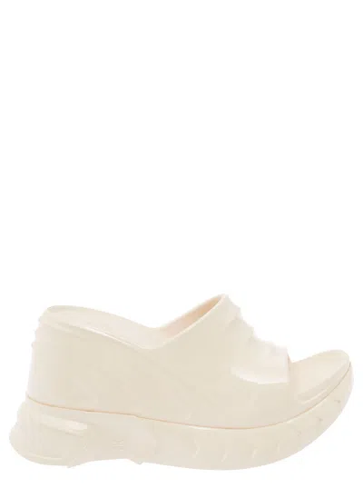 Givenchy Marshmallow Mules In Bianco