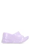Givenchy Logo Round Head Slope Heel Sandals In Lilac