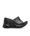 Givenchy Marshmallow 105 Platform Wedge Sandals In Black