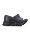 Givenchy Marshmallow 115mm Wedge Sandals In Black