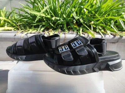 Pre-owned Givenchy Marshmallow Slingback Sandal, Calf Leather Black Uni Pick 36, 38 Or 39