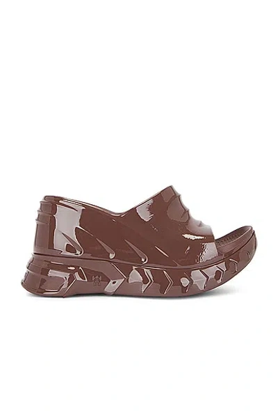 Givenchy Marshmallow Wedge Sandal In Chocolate