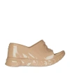 Givenchy Marshmallow Wedge Sandals In Rubber In Beige
