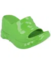 Givenchy Marshmallow Wedge Slide Sandal In Green