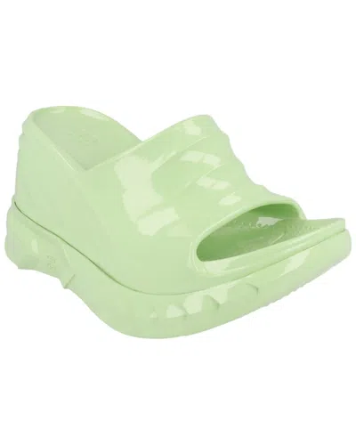 Givenchy Marshmallow Wedge Slide In Green