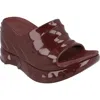 Givenchy Marshmallow Wedge Slide Sandal In Burgundy