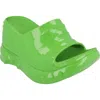 Givenchy Marshmallow Wedge Slide Sandal In Green