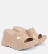 Givenchy Marshmallow Wedge Sandals In Rubber In Beige