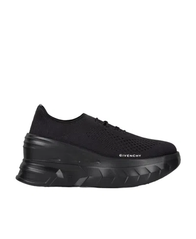Givenchy Marshmallow Wedge Sneakers In Black