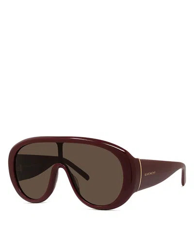 Givenchy Mask Sunglasses, 136mm In Burgundy
