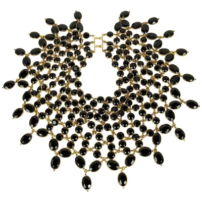 Pre-owned Givenchy Massive Hubert De  Bezel Set Jet Paste Collar, Bunny Mellon In Multi
