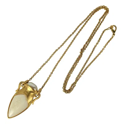 Pre-owned Givenchy Matte Gold Amphora Pendant In Multi