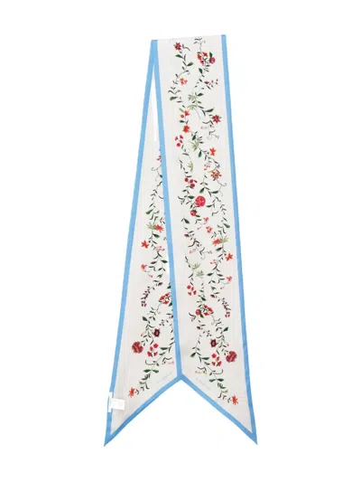 GIVENCHY MAXI FLORAL-PRINT SILK SCARF