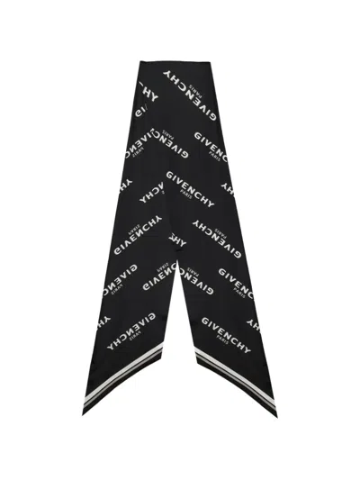 Givenchy Maxi Shadow Logo-print Bandeau Scarf In Black