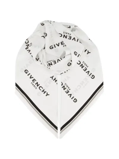Givenchy Maxi Shadow Logo-print Bandeau Scarf In Neutral