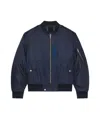 Givenchy Badge Pilot Jacket In Blue