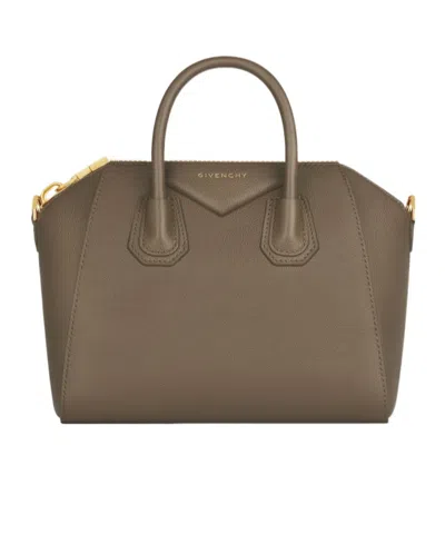 Givenchy Medium Antigona Leather Bag In Brown