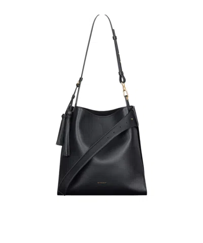 Givenchy Medium Belted Hobo Bag In Leather In Black