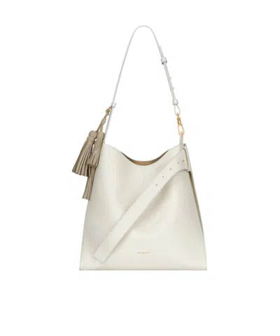 Givenchy Medium Belted Hobo Bag In Leather In White