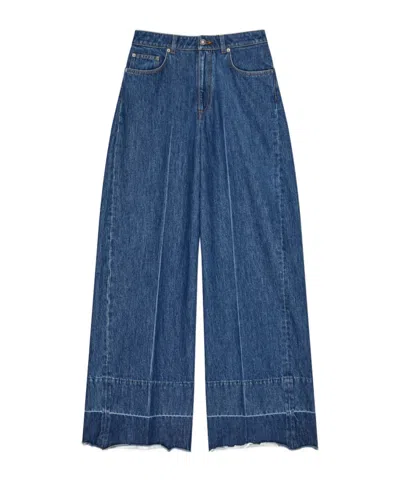 GIVENCHY MEDIUM BLUE WIDE LEG JEANS