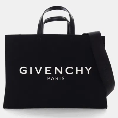 Pre-owned Givenchy Medium Canvas G-tote In Black
