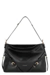 Givenchy Voyou Medium Leather Shoulder Bag In Black