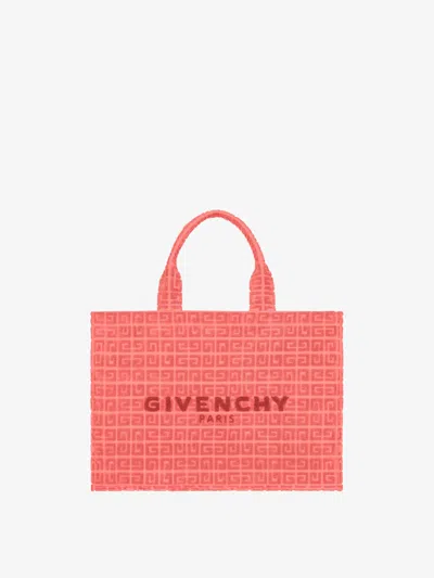 Givenchy Medium G-tote Bag In 4g Cotton Towelling In Pink