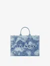 Givenchy Medium G-tote Bag In Washed Embroidered Denim In Multicolor