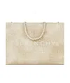 Givenchy G-tote Medium Shopping Bag In 4g Logo Canvas With Chain Handles In Nude