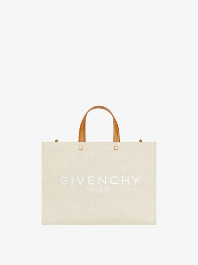 Givenchy Medium G-tote Shopping Bag In Canvas In Multicolor