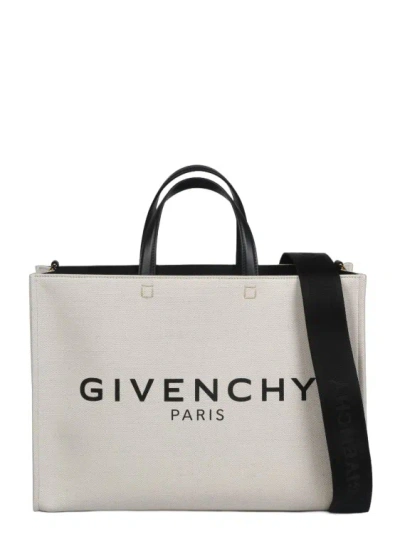 Givenchy Medium G Canvas Tote Bag In White