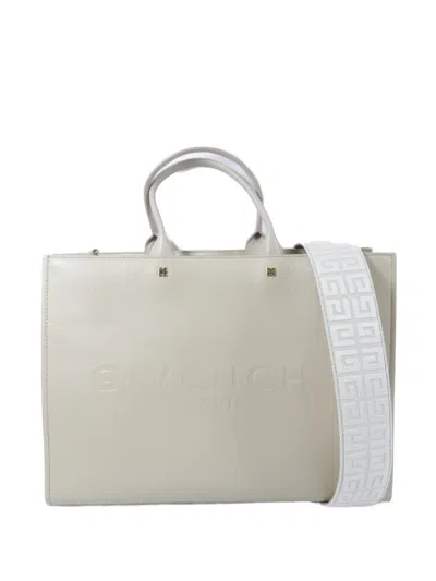 Pre-owned Givenchy Medium G-tote Leather Tote Bag In Neutral