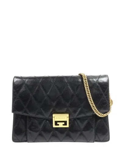 Pre-owned Givenchy Medium Gv3 Quilted Shoulder Bag In Black
