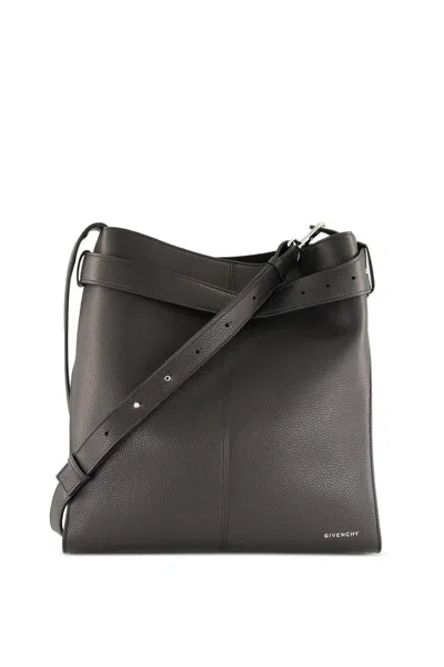 Givenchy Medium Leather Belted Bag In Black
