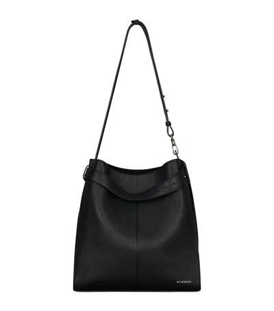 Givenchy Medium Leather Belted Shoulder Bag In Black