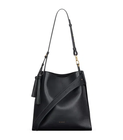 Givenchy Medium Leather Belted Shoulder Bag In Black