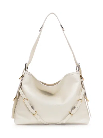 Givenchy Medium Leather Handbag In Natural Beige
