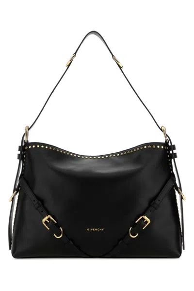 Givenchy Medium Leather Shopping Handbag With Adjustable Shoulder Strap In Black