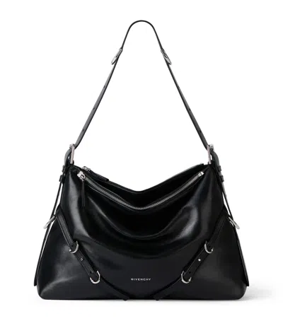 Givenchy Medium Leather Voyou Bomber Top-handle Bag In Black