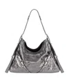 Givenchy Voyou Medium Metallic Leather Shoulder Bag