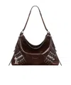 Givenchy Sac Voyou Medium En Cuir Vernis Avec Multi-boucles In Black